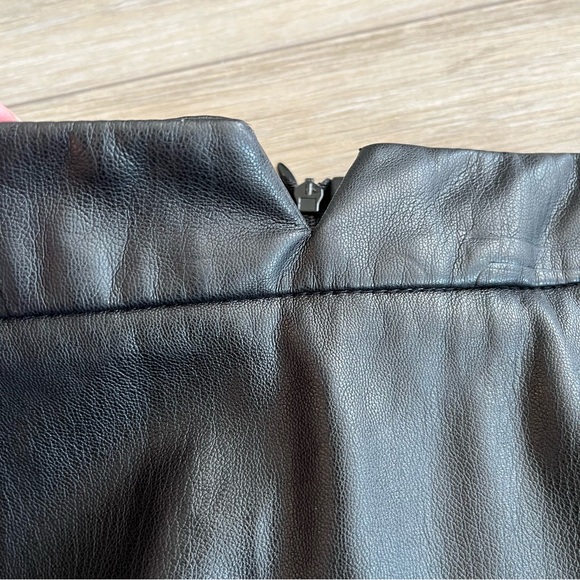 ZARA Black Faux Leather Pencil Skirt, Vegan, XL - Picture 5 of 12